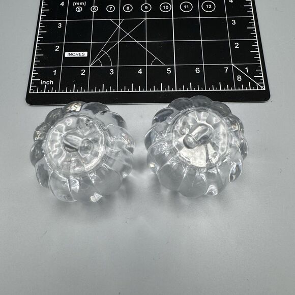 Shannon Crystal Pumpkin Salt & Pepper Shakers Thanksgiving Fall Table Accent 3" - Picture 8 of 10